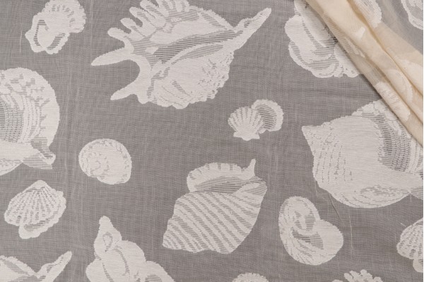 Click for Grey Watkins Sheer Shells Lace Drapery Fabric in Natural for Scalamandre  Grey Watkins Sheer Shells Lace Drapery Fabric in Natural for Scalamandre