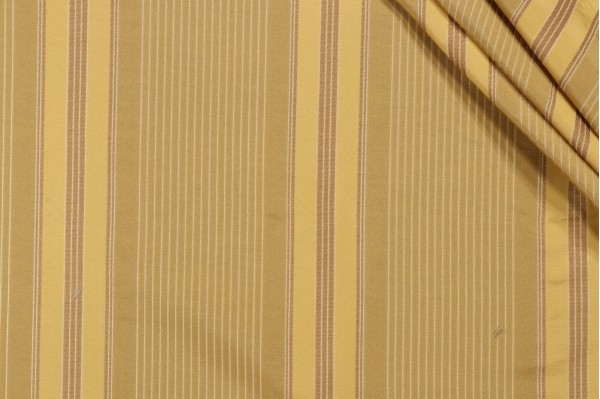 Grey Watkins Malabar Stripe Woven Upholstery Fabric in Marigold for Scalamandre 