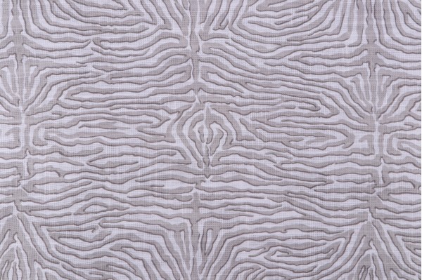 P Kaufmann Zebra Faux Bois Printed Cotton Blend Drapery Fabric in Dove 