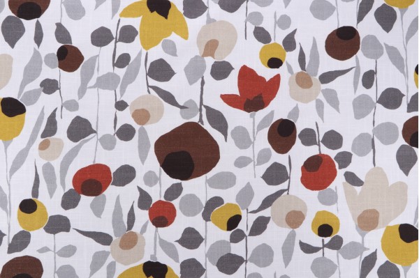P Kaufmann Summer Vale Printed Cotton Drapery Fabric in Harvest 