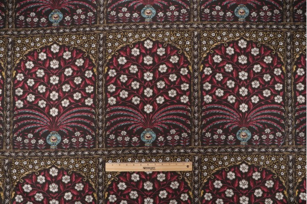 P Kaufmann Mamounia Printed Cotton Drapery Fabric in Onyx 
