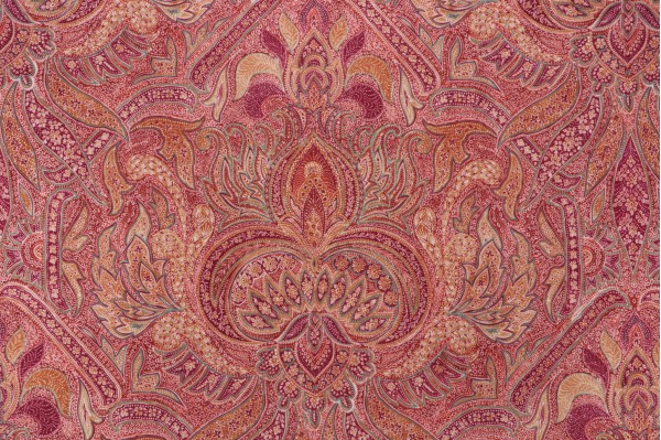 P Kaufmann Riad Paisley Printed Velveteen Decorator Fabric in Fuchsia 