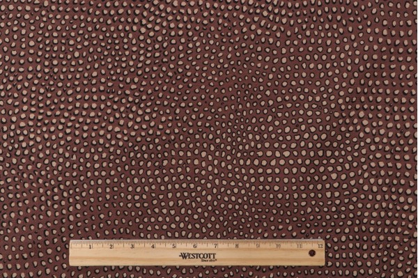 P Kaufmann Bespotted Printed Cotton Drapery Fabric in Chocolate 