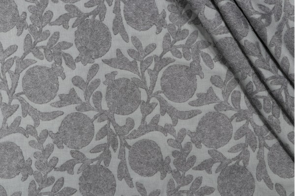 P Kaufmann Chloe Crewel Embroidered Drapery Fabric in Twilight 