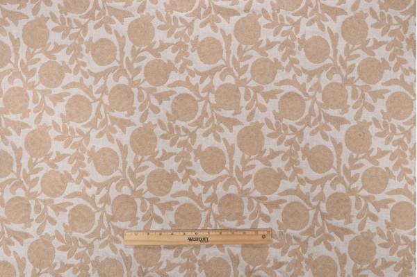 P Kaufmann Chloe Crewel Embroidered Drapery Fabric in Flax 