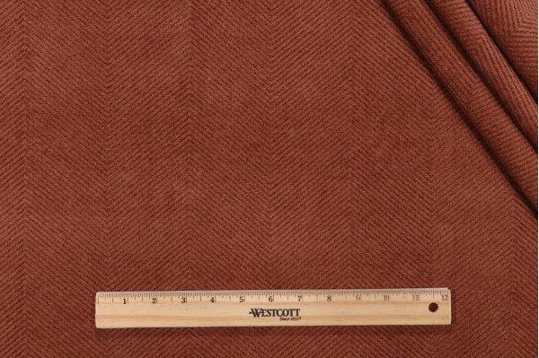 P Kaufmann Miraloma Woven Chenille Upholstery Fabric in Clay 