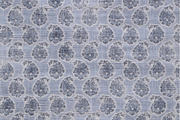 Villa D Ascoli Henna Printed Cotton Blend Drapery Fabric in Porcelain 