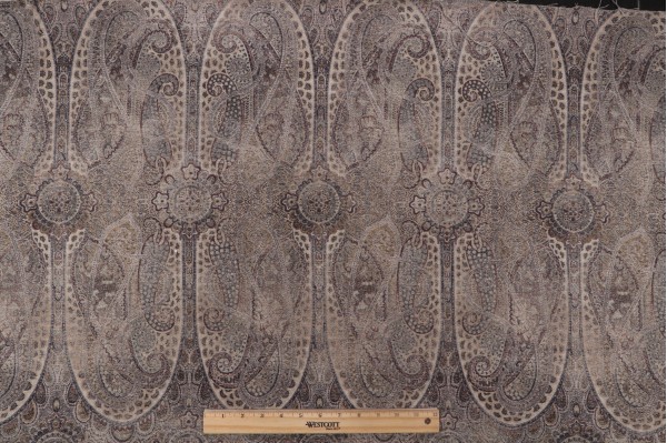 Click for Villa D Ascoli Jaisalmer Printed Linen Blend Drapery Fabric in Chai  Villa D Ascoli Jaisalmer Printed Linen Blend Drapery Fabric in Chai