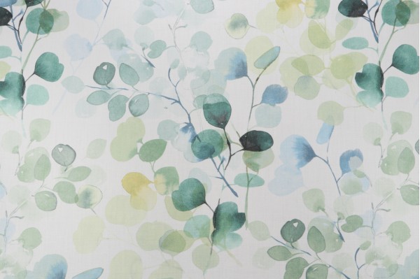 Hamilton Folly Printed Cotton Drapery Fabric in Seamist 