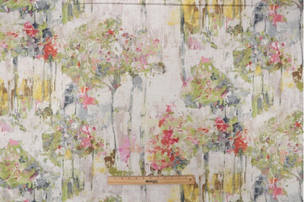 Hamilton Camden Printed Linen Blend Drapery Fabric in Pastel 