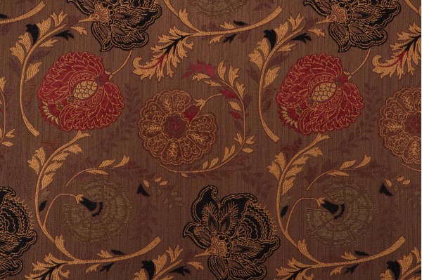 Mill Creek Adelso Woven Latex-Backed Upholstery Fabric in Chocolate