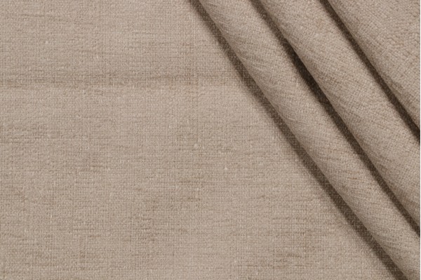 1 Yard Crypton Granbury High Performance Chenille Upholstery Fabric in Flax