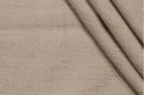 1 Yard Crypton Granbury High Performance Chenille Upholstery Fabric in Flax