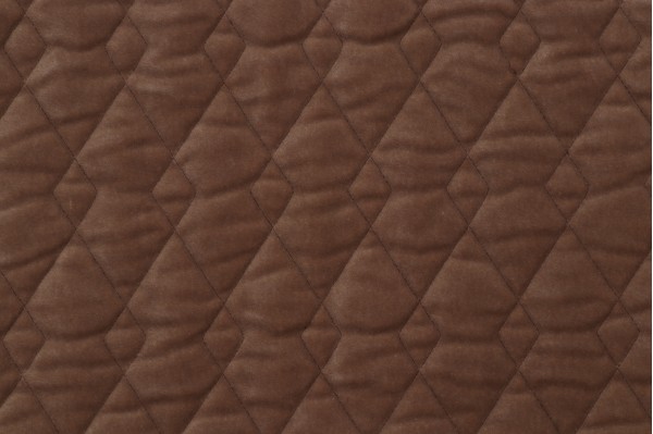 Click for 2.13 Yards Valdese Weavers Argyle Quilted Velvet Upholstery Fabric in Toffee Valdese Weavers Argyle Quilted Velvet Upholstery Fabric in Toffee
