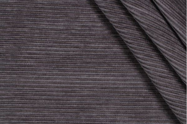 Ridges Woven Corduroy Upholstery Fabric in Iron