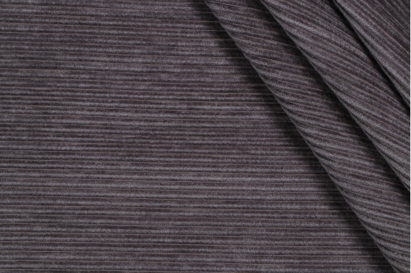 Ridges Woven Corduroy Upholstery Fabric in Iron