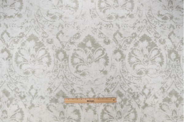 P Kaufmann Fiorano Cir Printed Linen Blend Drapery Fabric in Pearl
