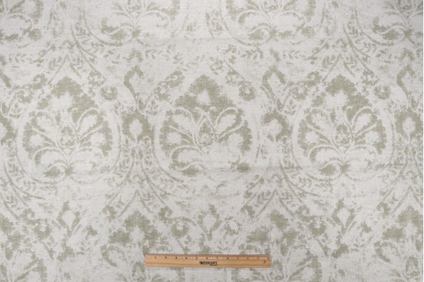 1 Yard P Kaufmann Fiorano Cir Printed Linen Drapery Fabric in Celery