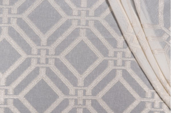 Evoke Sheer Woven Drapery Fabric in Gold