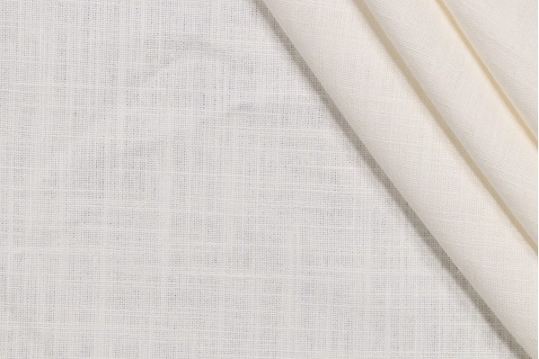 Covington Linden Linen Blend Drapery Fabric in Antique White