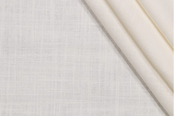 Covington Linden Linen Blend Drapery Fabric in Antique White