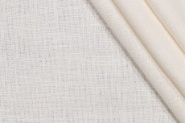 Covington Linden Linen Blend Drapery Fabric in Antique White