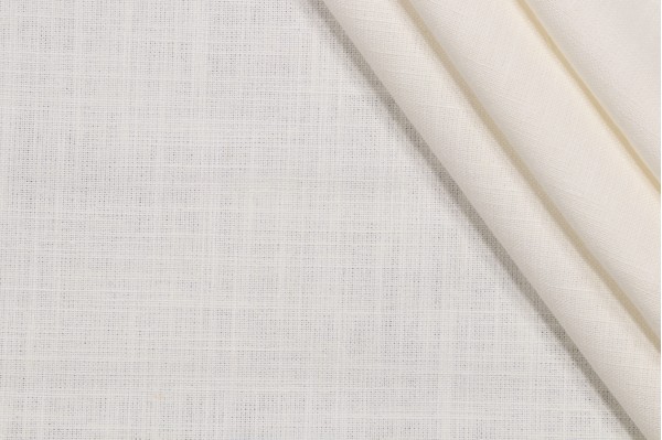Covington Linden Linen Blend Drapery Fabric in Antique White