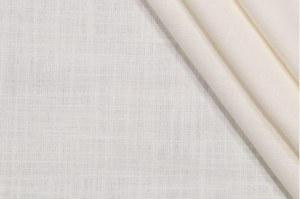 1 Yard Covington Linden Linen Blend Drapery Fabric in Antique White