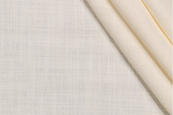 Covington Linden Linen Blend Drapery Fabric in Antique White