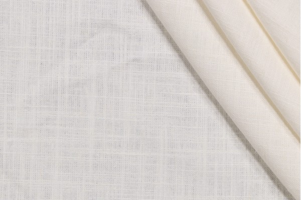 Covington Linden Linen Blend Drapery Fabric in Antique White