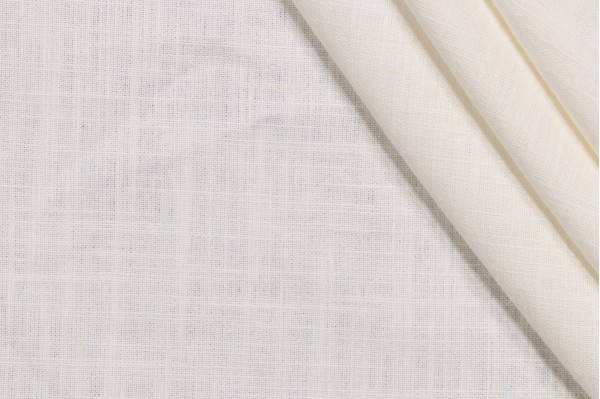 Covington Linden Linen Blend Drapery Fabric in Antique White