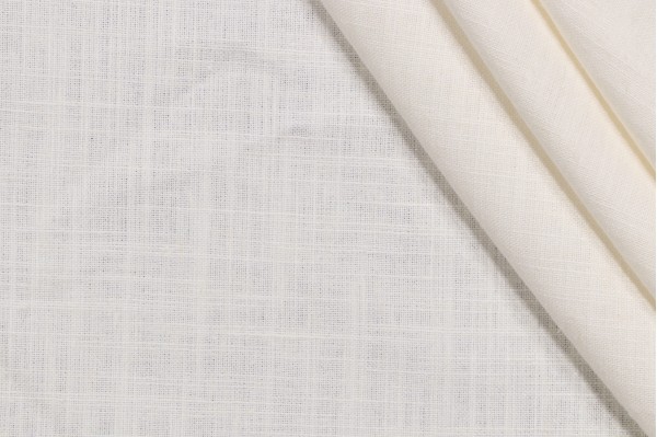 Covington Linden Linen Blend Drapery Fabric in Antique White