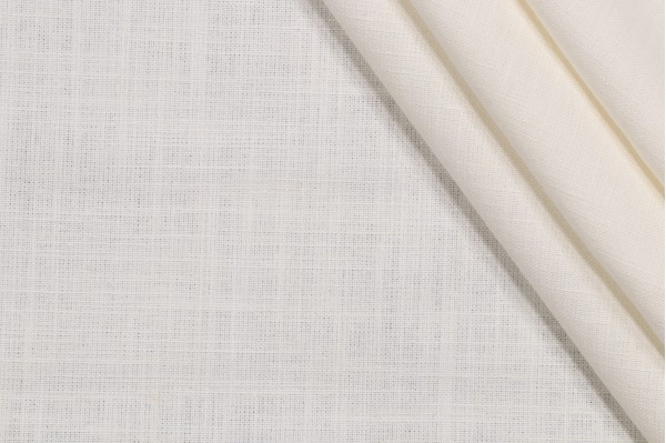 Covington Linden Linen Blend Drapery Fabric in Antique White