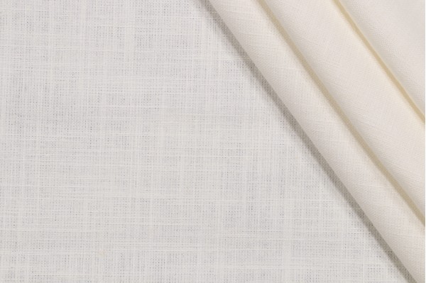 Covington Linden Linen Blend Drapery Fabric in Antique White