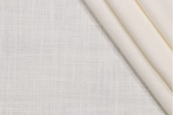 Covington Linden Linen Blend Drapery Fabric in Antique White