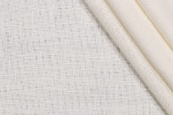 1 Yard Covington Linden Linen Blend Drapery Fabric in Antique White