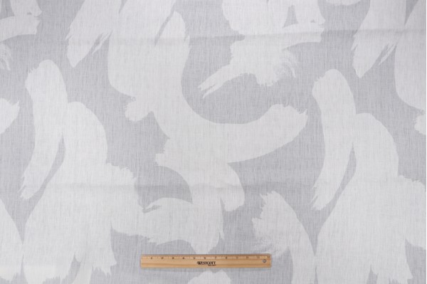 Kate Spade Calder Printed Linen Drapery Fabric in Grey for Kravet CLOSEOUT