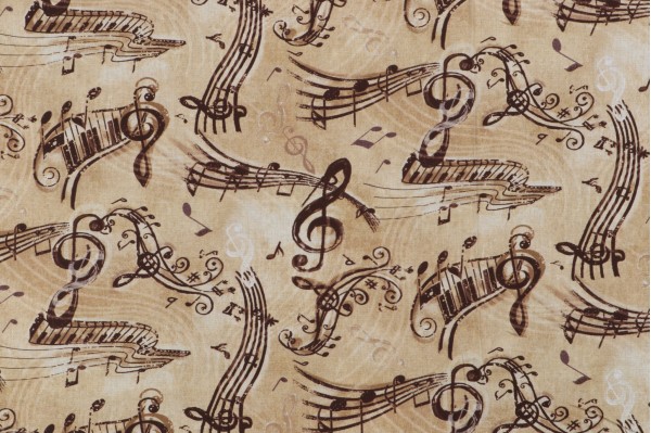 Click for Timeless Treasures Sonata - Vintage Music Notes Printed Cotton Craft Fabric in Tan  Timeless Treasures Sonata - Vintage Music Notes Printed Cotton Craft Fabric in Tan