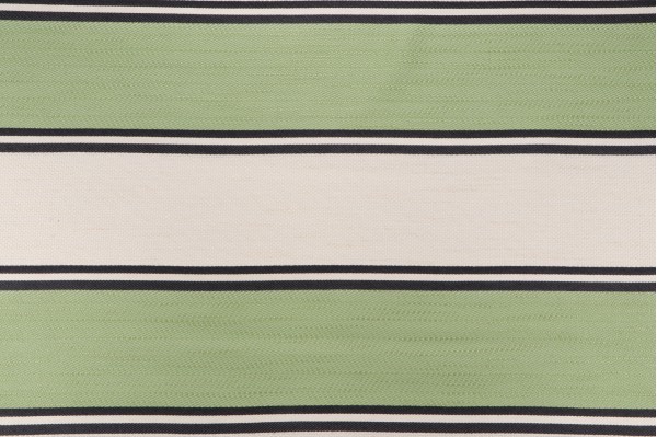 Stripe Woven Decorator Fabric in Leaf