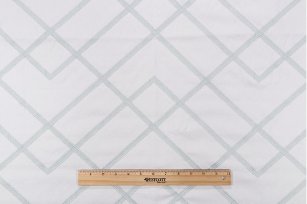 Epping Embroidered Drapery Fabric in Mineral