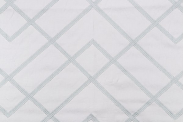 Epping Embroidered Drapery Fabric in Mineral