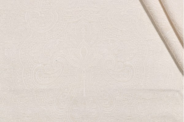 Click for 1 Yard Rachael Woven Chenille Damask Upholstery Fabric in Ivory 1 Yard Rachael Woven Chenille Damask Upholstery Fabric in Ivory