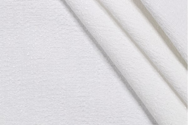 Michael Thomas Vinton Woven Chenille Outdoor Fabric in White