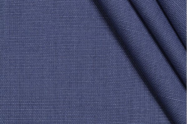Sample of P Kaufmann Slubby Linen Woven Decorator Fabric in Periwinkle 