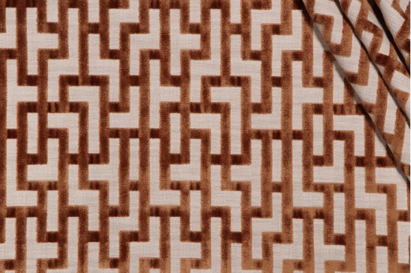 P Kaufmann Aphrodite Velvet Upholstery Fabric in Whiskey 