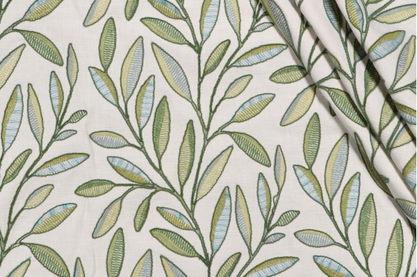 Click for P Kaufmann Andover Embroidered Drapery Fabric in Cucumber  P Kaufmann Andover Embroidered Drapery Fabric in Cucumber