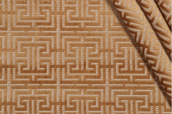 P Kaufmann Dante Grospoint Velvet Upholstery Fabric in Coin 