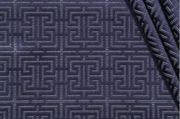 P Kaufmann Dante Grospoint Velvet Upholstery Fabric in Midnight 
