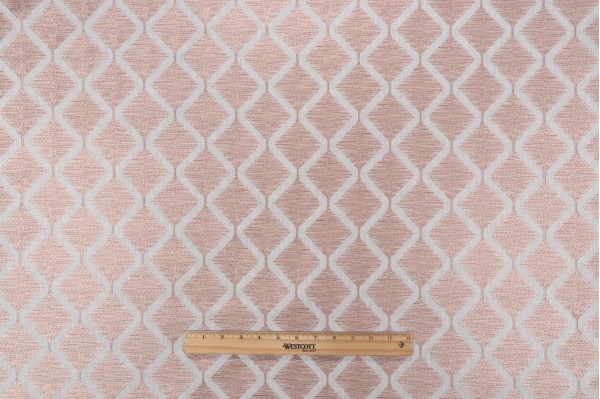P Kaufmann Olympia Embroidered Drapery Fabric in Pink Pearl 