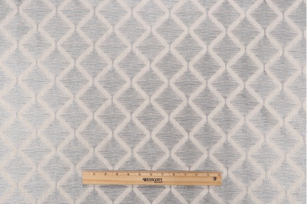 P Kaufmann Olympia Embroidered Drapery Fabric in Mist 